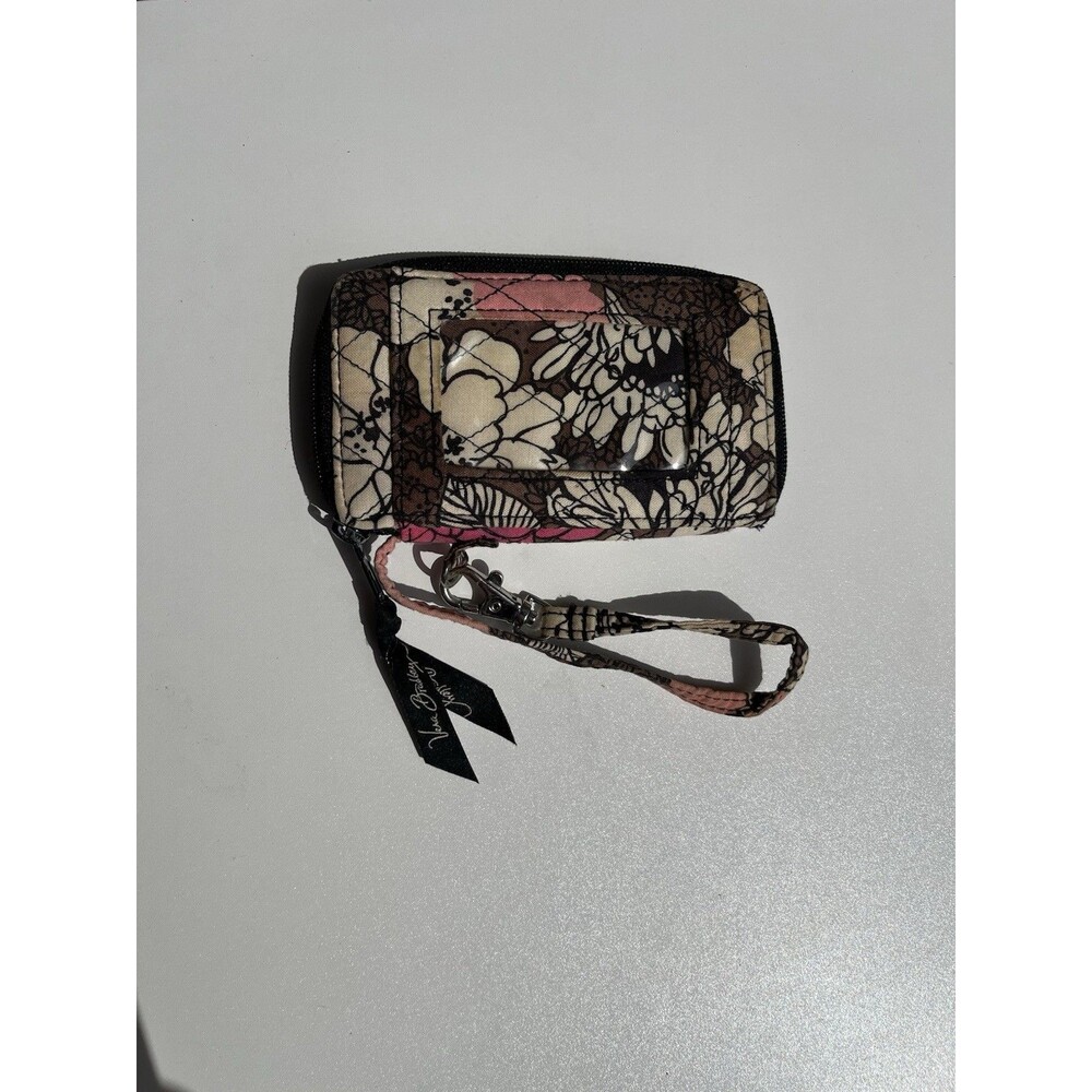 Vera Bradley Mocha Rouge Pink All in One ID Wristlet